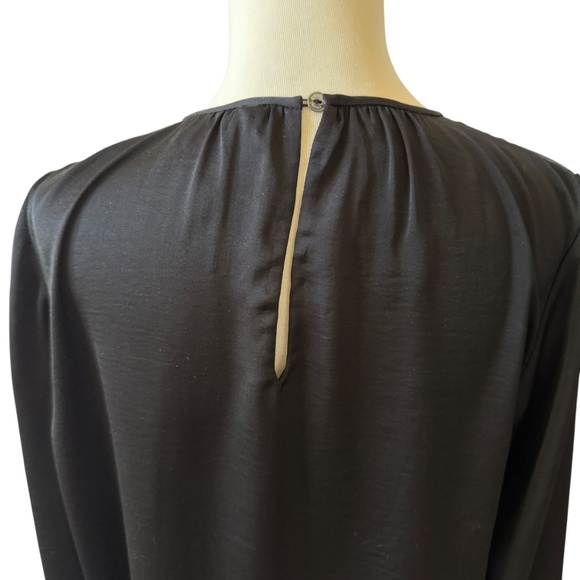VINCE WRAP STYLE BLOUSE TOP LONG SLEEVE FLOWY HOLIDAY PARTY ROMANTIC SILKY - Picture 6 of 9
